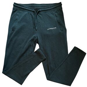 Alphalete Men's Essential Identity Teal Blue Adjustable Tie Waistband Jogger | M